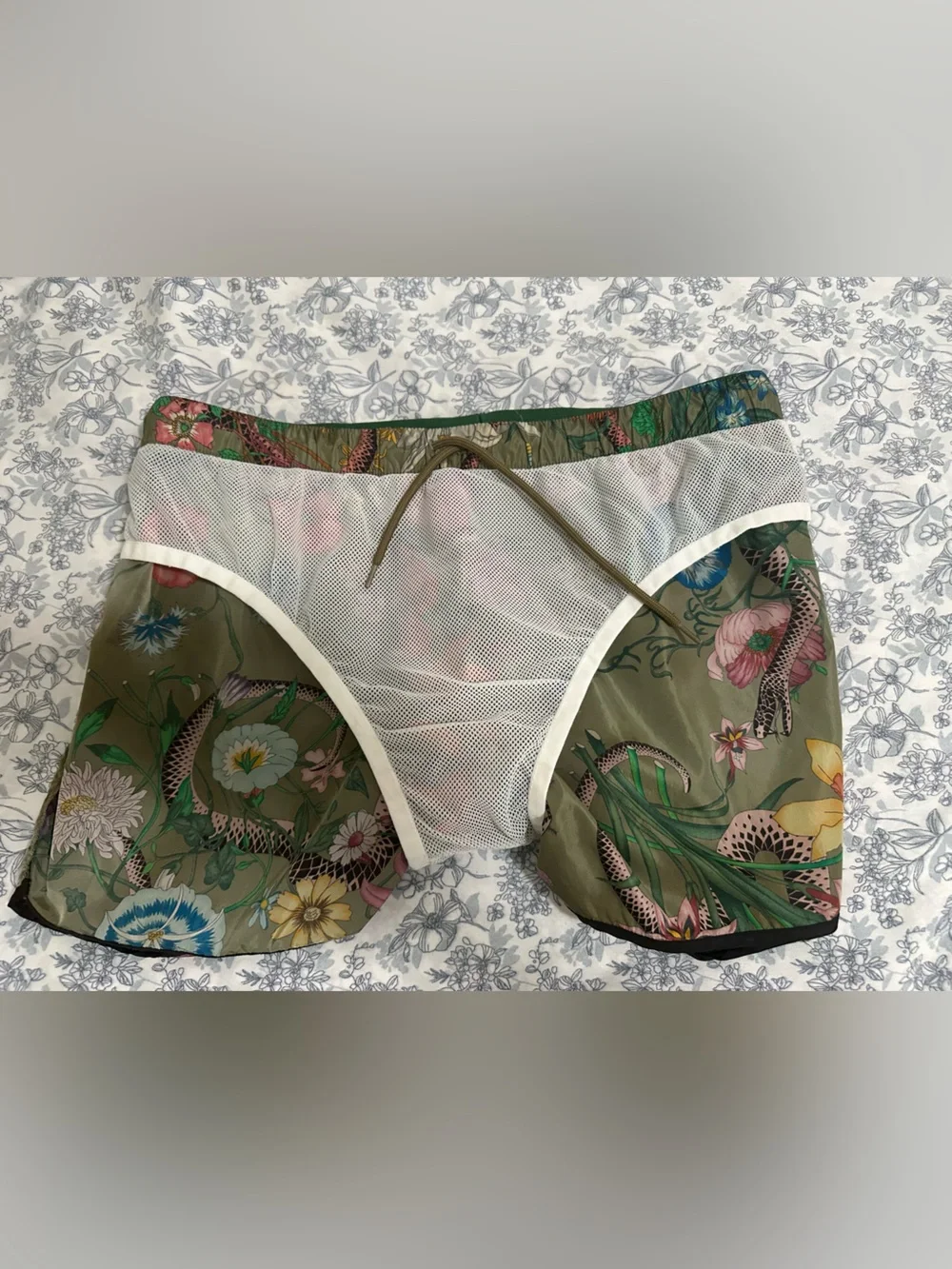 GUCCI Flora Snake swim shorts